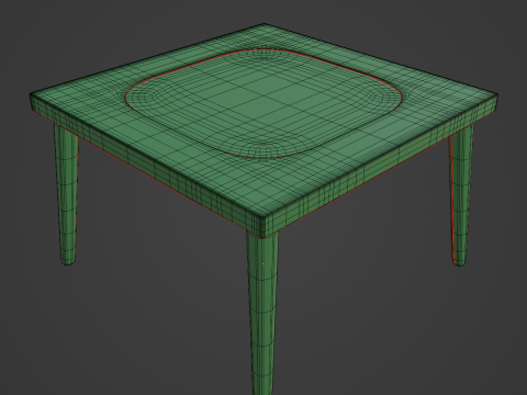 Plastic Table 02 3Dモデル