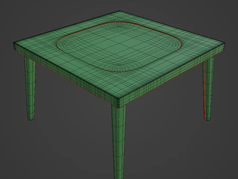 Plastic Table 02 3D Model