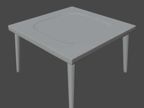 Plastic Table 02 3Dモデル