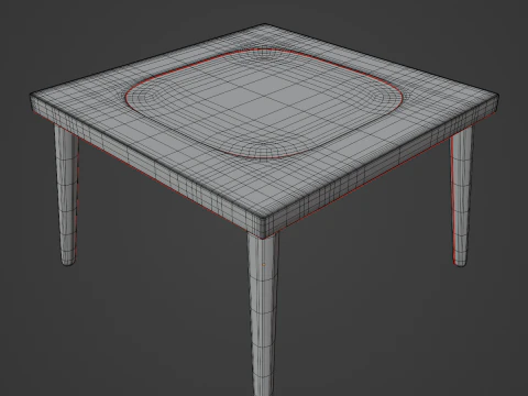 Plastic Table 02 3D Model