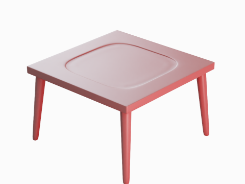 Plastic Table 04 3Dモデル