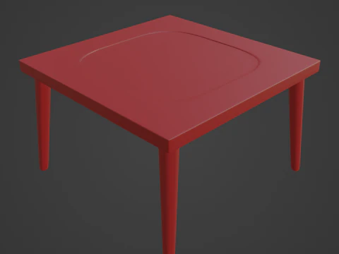 Plastic Table 04 3D Model