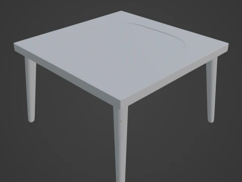 塑料桌05 3D 模型