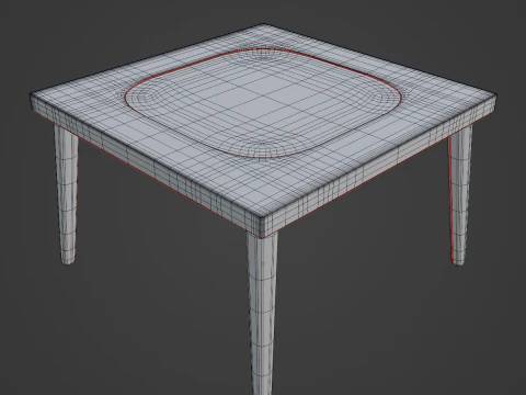塑料桌05 3D 模型
