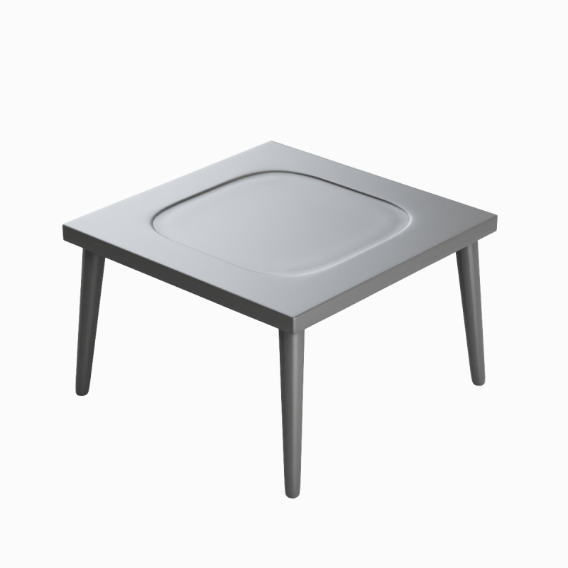 Plastic Table 06 3D Model .c4d .max .obj .3ds .fbx .stl .blend