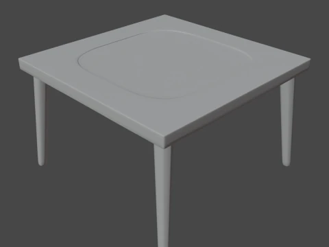 Plastic Table 06 3D Model