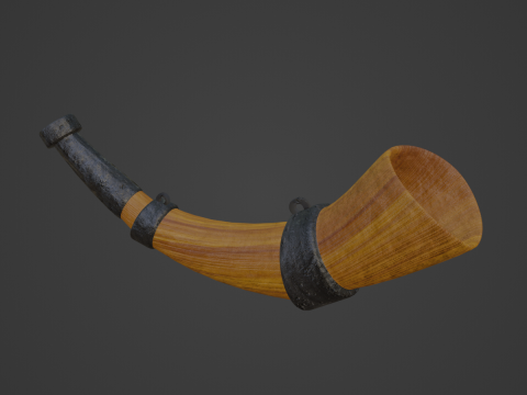 Viking Horn 01 3D 모델