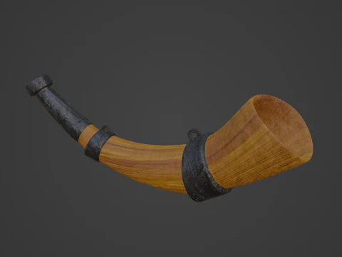 Viking Horn 01 3D Model