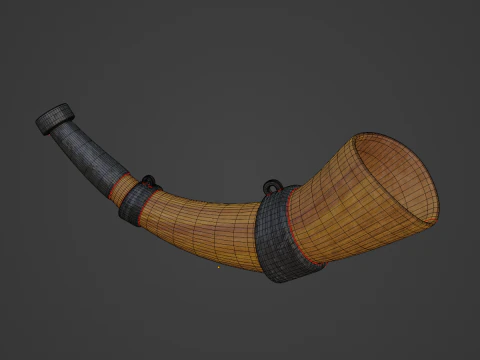 Viking Horn 01 3D Model