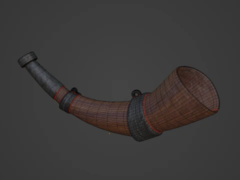 Viking Horn 02 3D Model