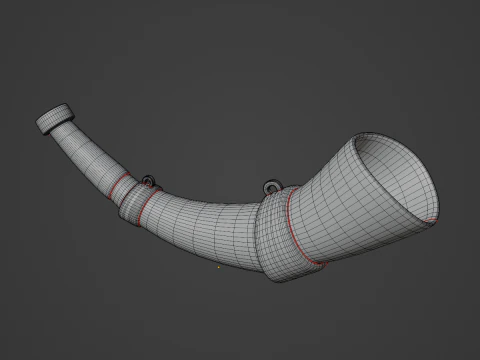 Viking Horn 02 3D Model