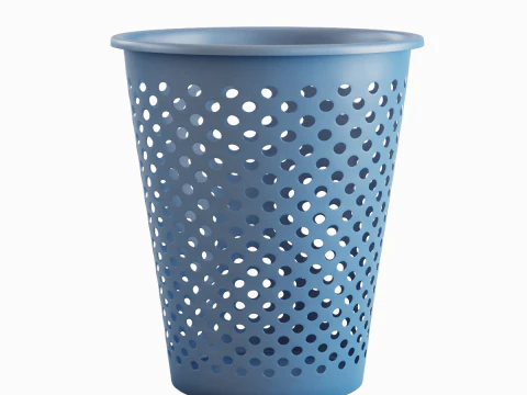 Plastic Trash Bin 01 3D Model