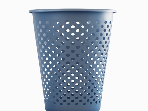 Plastic Trash Bin 01 3D Модель