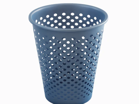 Plastic Trash Bin 01 3D Model