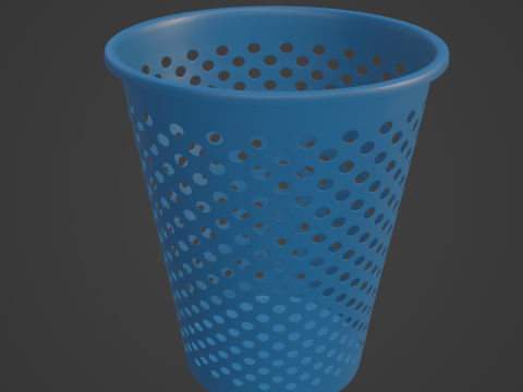 Plastic Trash Bin 01 3D Модель