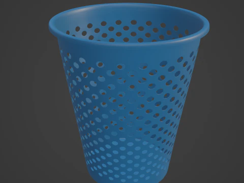 Plastic Trash Bin 01 3D Model