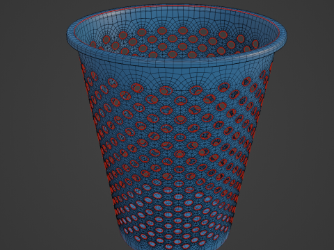 Plastic Trash Bin 01 3D Модель