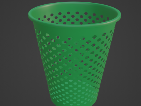 Plastic Trash Bin 02 3Dモデル