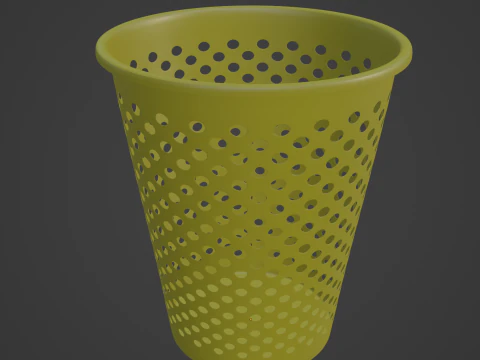 Plastic Trash Bin 03 3D Model