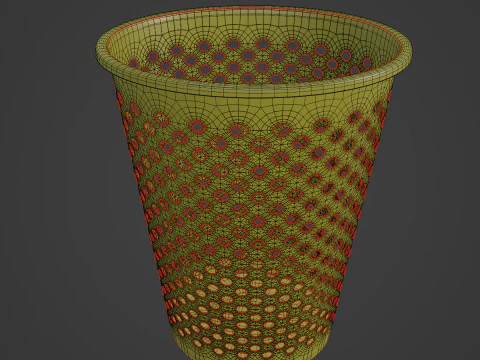 Plastic Trash Bin 03 3D Model