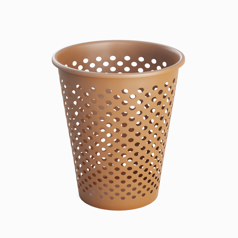 Plastic Trash Bin 04 3D Model .c4d .max .obj .3ds .fbx .stl .blend