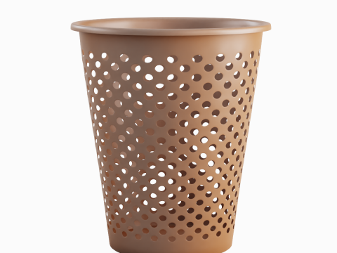 Plastic Trash Bin 04 3D Model