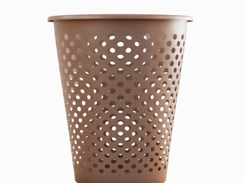Plastic Trash Bin 04 3D Model