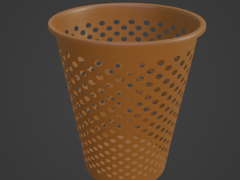 Plastic Trash Bin 04 3D Model