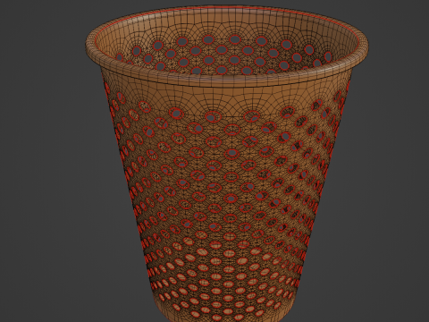 Plastic Trash Bin 04 3D Model