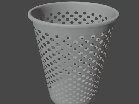 Plastic Trash Bin 04 3D Model