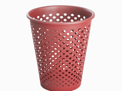 Plastic Trash Bin 05 3D Model