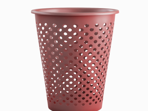 Plastic Trash Bin 05 3D Model