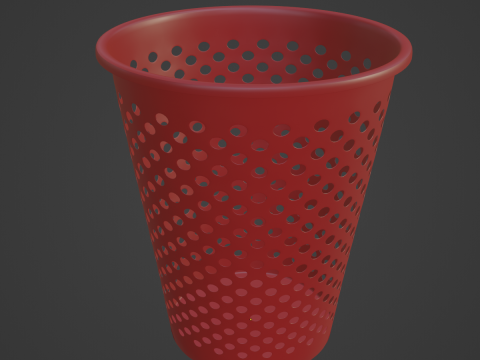 Plastic Trash Bin 05 3D Model