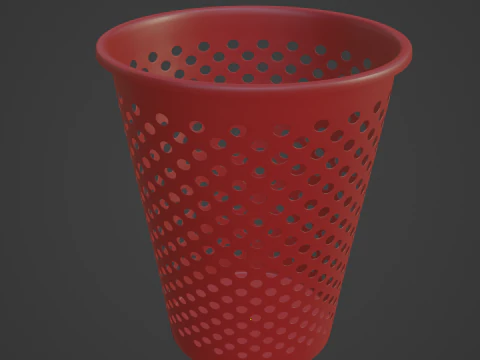 Plastic Trash Bin 05 3D Model