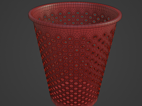 Plastic Trash Bin 05 3D Model