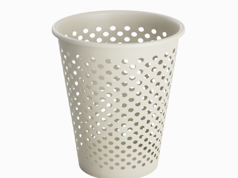 Plastic Trash Bin 06 3D Model