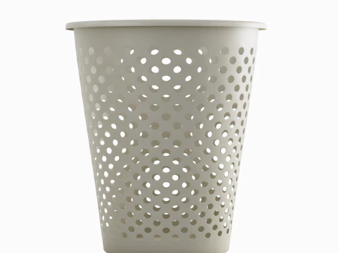 Plastic Trash Bin 06 3D Model