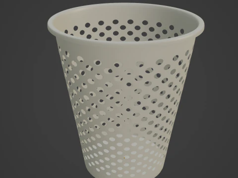 Plastic Trash Bin 06 3D Model