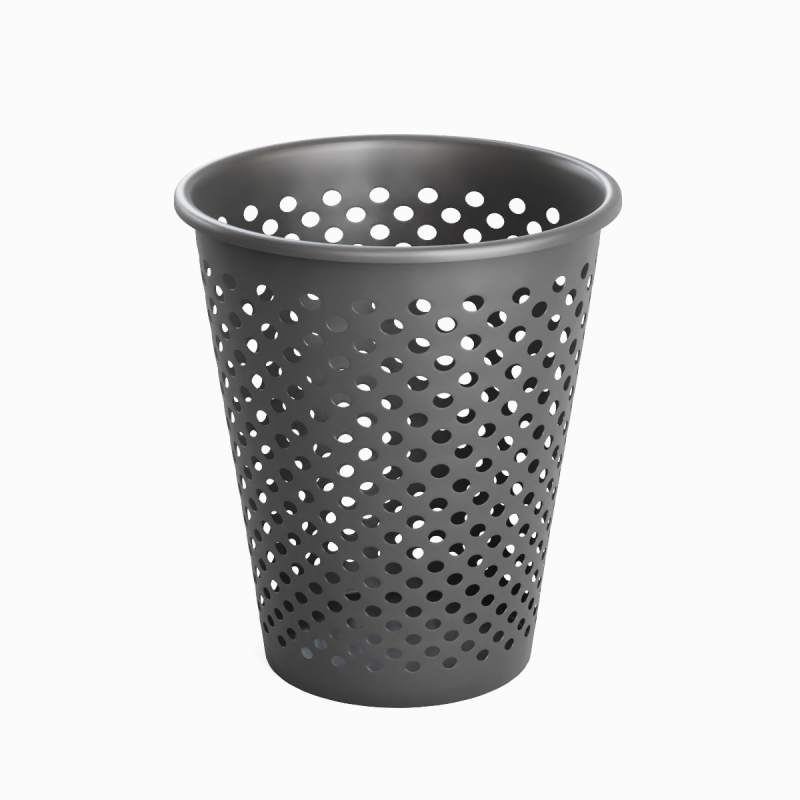 Plastic Trash Bin 07 3D Model .c4d .max .obj .3ds .fbx .stl .blend