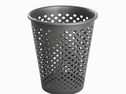 Plastic Trash Bin 07 3D Model