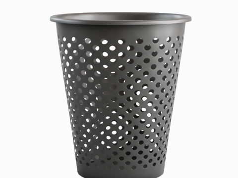 Plastic Trash Bin 07 3D Model