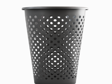Plastic Trash Bin 07 3D Model