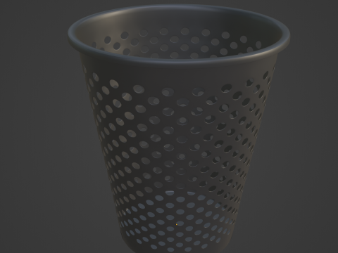 Plastic Trash Bin 07 3D Model
