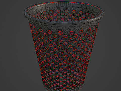 Plastic Trash Bin 07 3D Model