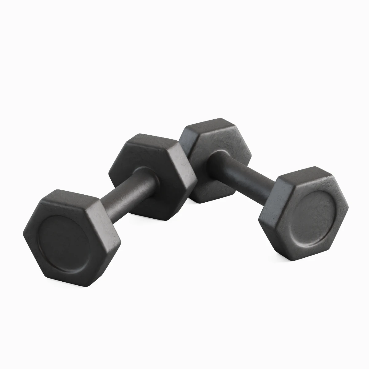 Small Rubber Dumbell 01 3D Model .c4d .max .obj .3ds .fbx .stl .blend 