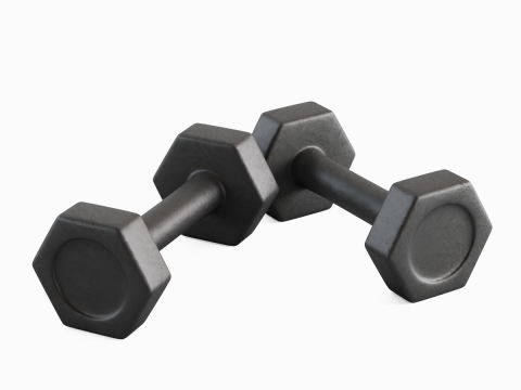 Small Rubber Dumbell 01 3Dモデル