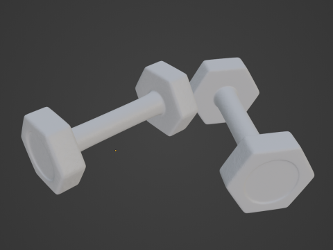 Small Rubber Dumbell 02 3Dモデル