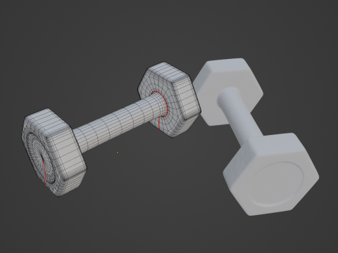 Small Rubber Dumbell 02 3Dモデル