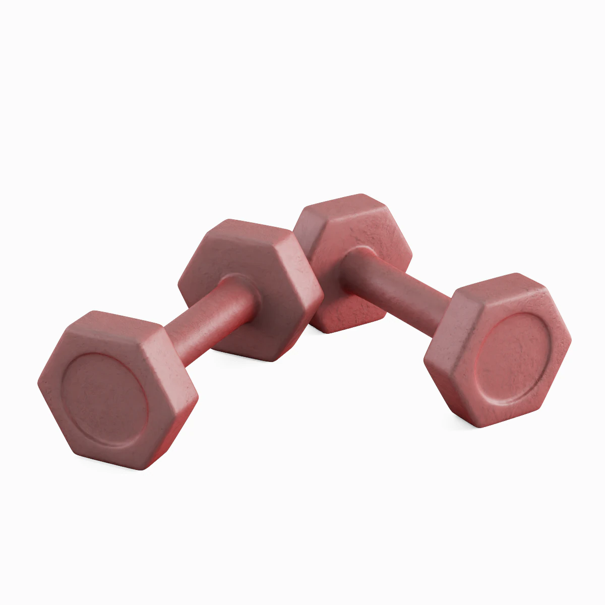 Small Rubber Dumbell 03 3D Model .c4d .max .obj .3ds .fbx .stl .blend 