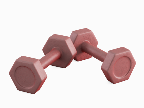 Small Rubber Dumbell 03 3Dモデル